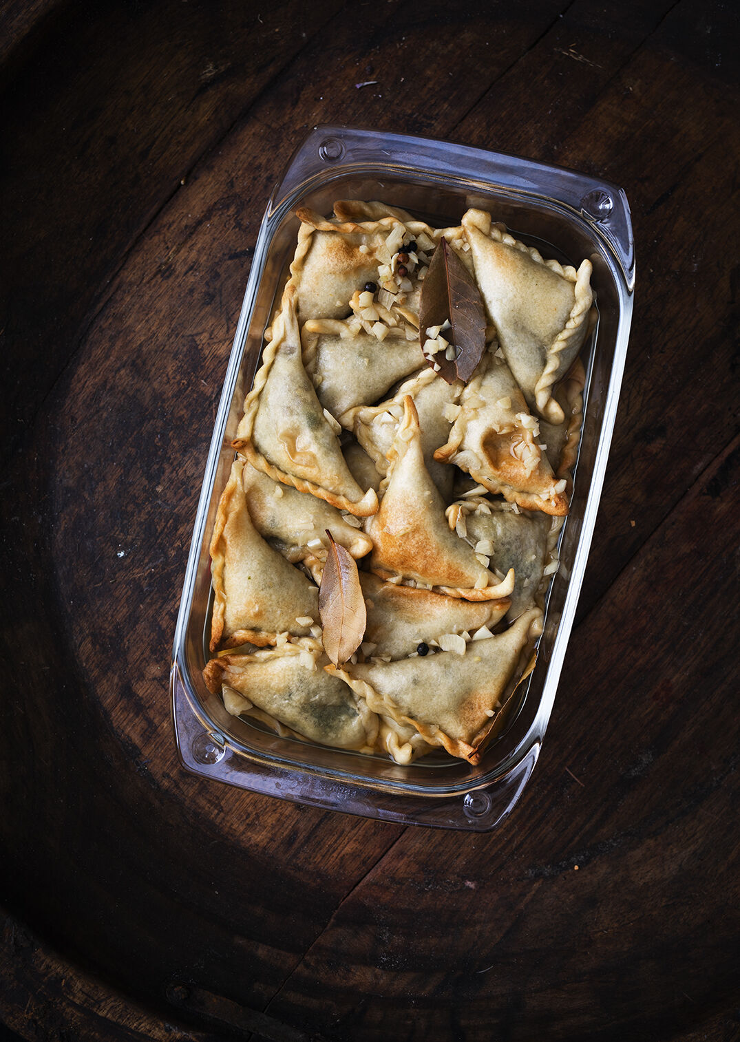 Dumplings with mushrooms and buckwheat.